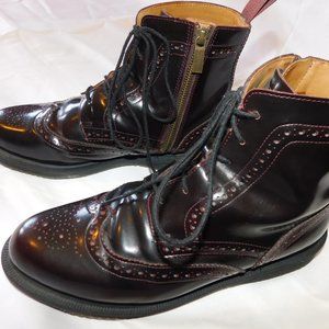 Dark Red Burgundy Doc Martens, Size 9